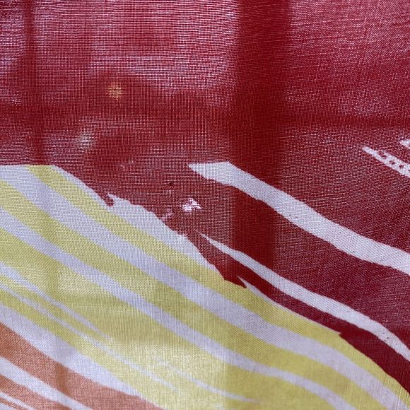 Vtg Robinson Golluber Scarf Twill Silk  Abstract Tiger Print Hankie 21" Square - Picture 8 of 9